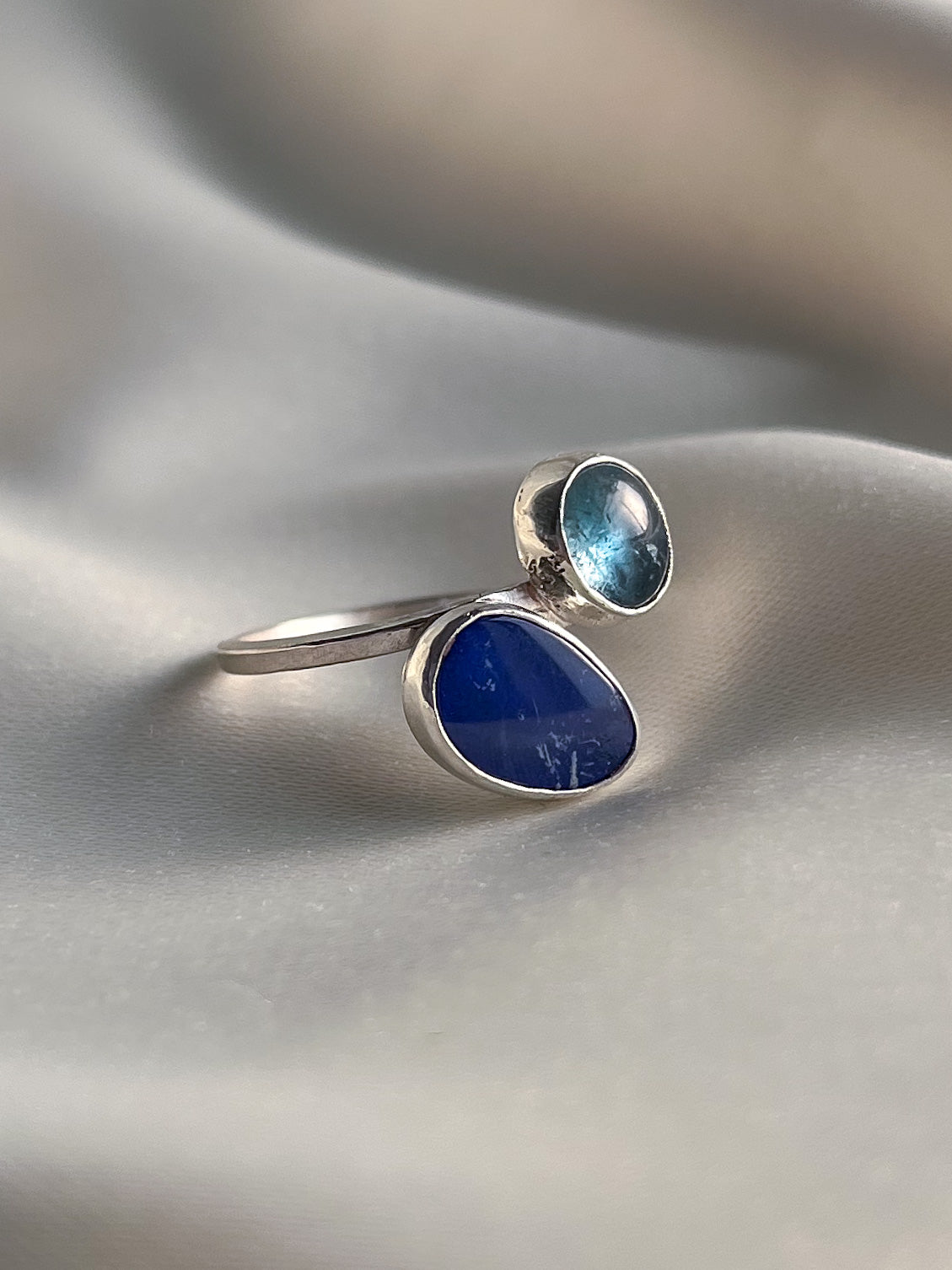 Opal and Aquamarine Ring